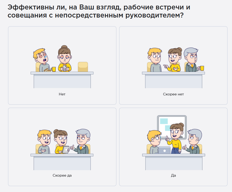 Примеры вопросов, метрика «Руководитель»